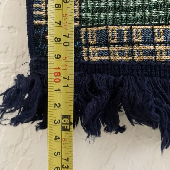 Vintage Tapestry Table Runner America the Beautiful Blue USA Warren Kimble 12x72 - Picture 6 of 6